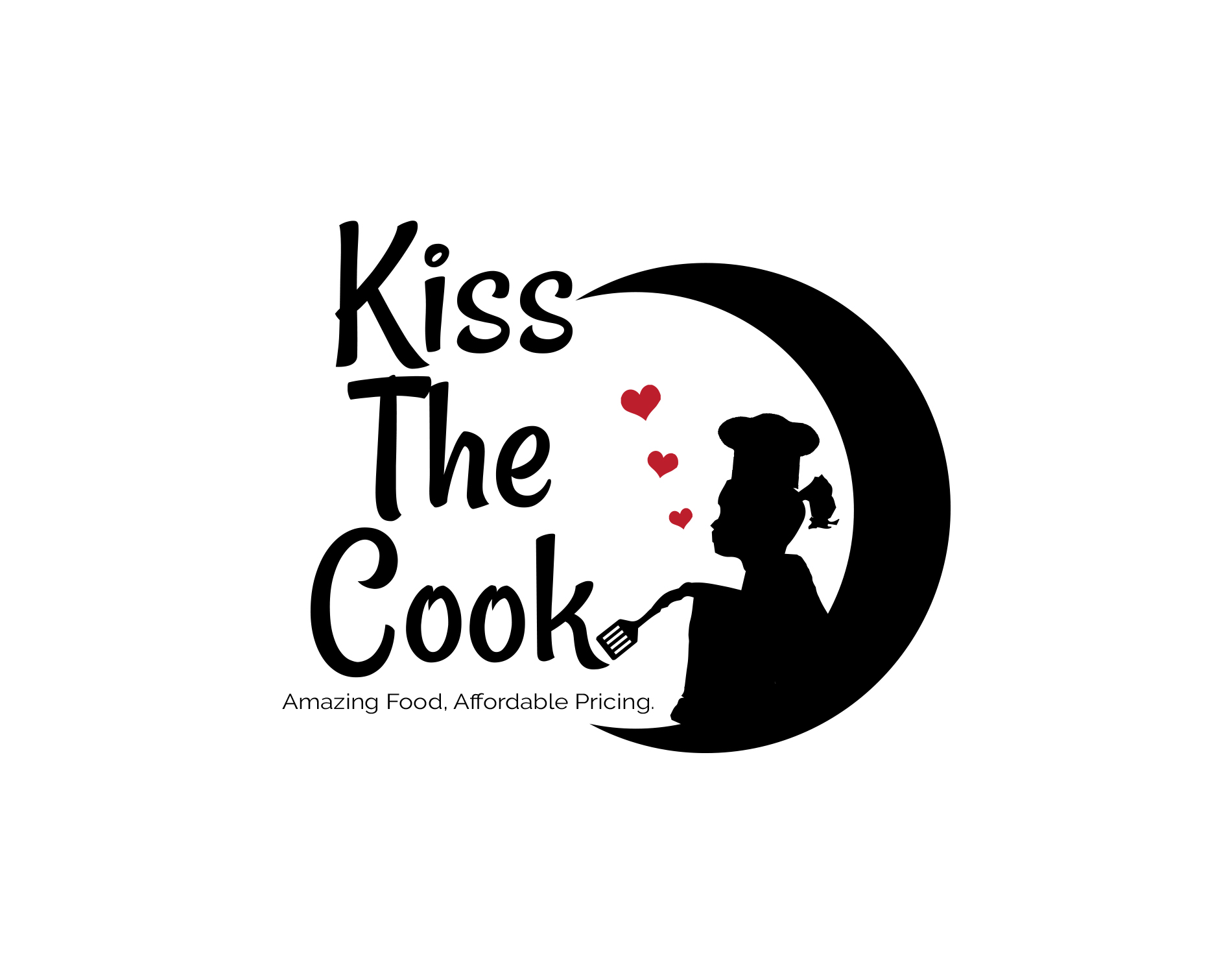 Kiss The Cook Catering Las Vegas - Black Logo Design by Tracy Technologies