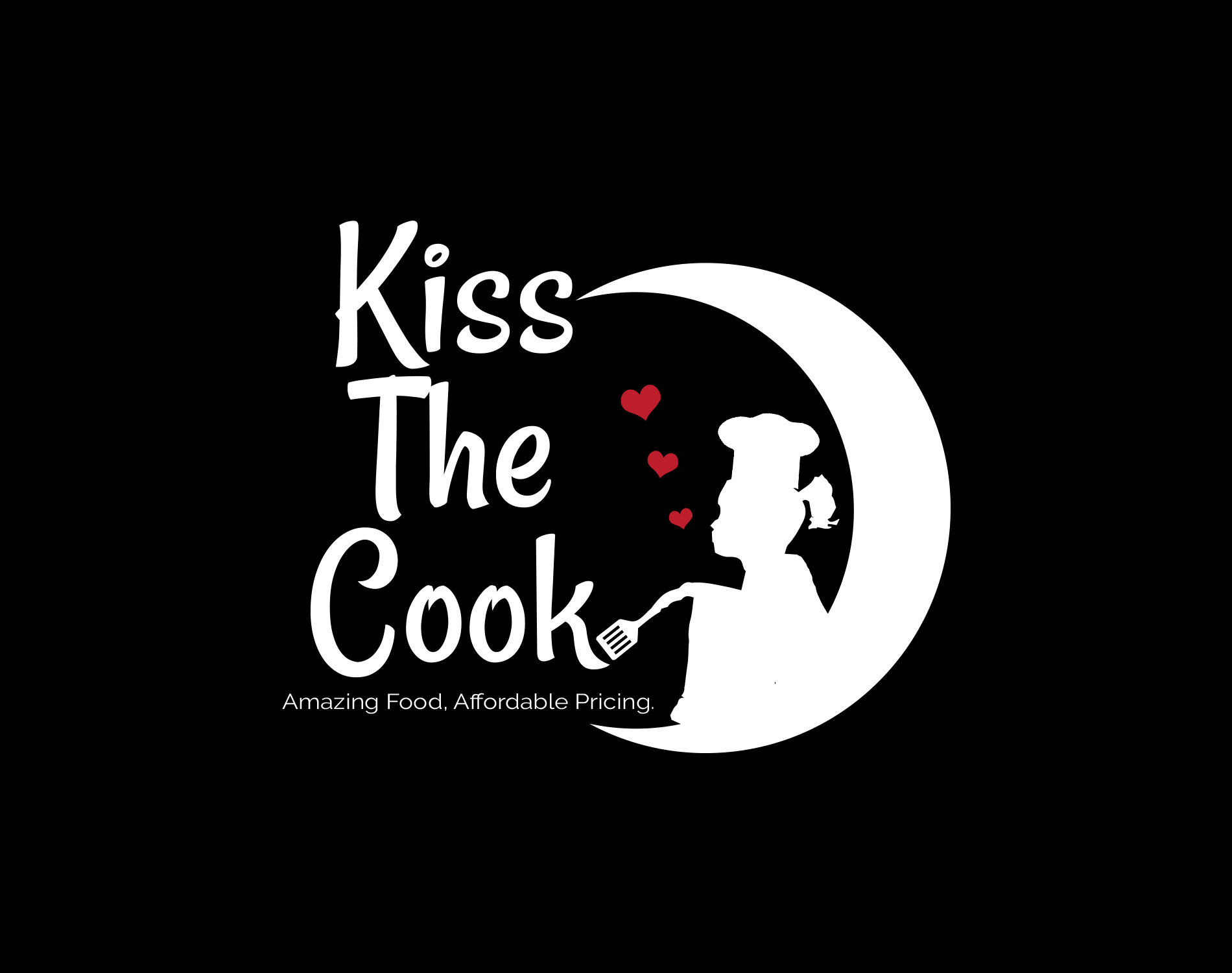 Kiss The Cook Catering Las Vegas - White Logo Design by Tracy Technologies